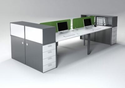 Evolution 4400 4 Seater Desk With 4 Drawers