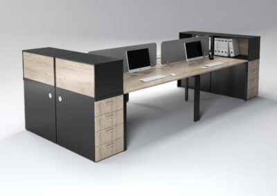 Evolution 4600 4 Seater Desk With 4 Drawers