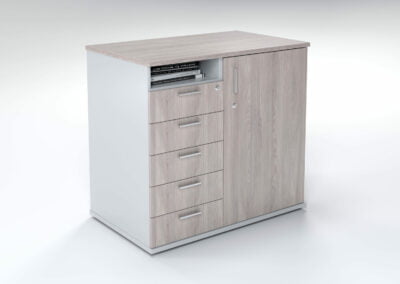 1 Door 5 Drawer Server Cabinet