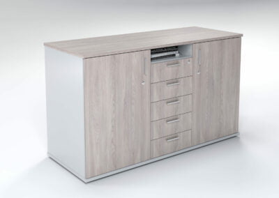 2 Door 5 Drawer Server Cabinet