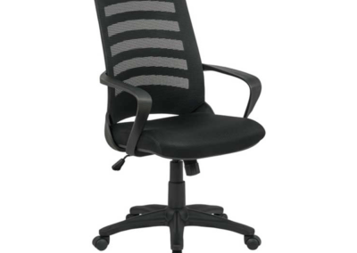 Black Nite Mid Back Chair With Netting Backrest