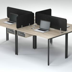 Metro 2400 4 Seater Cluster Desk With 1 Drawer