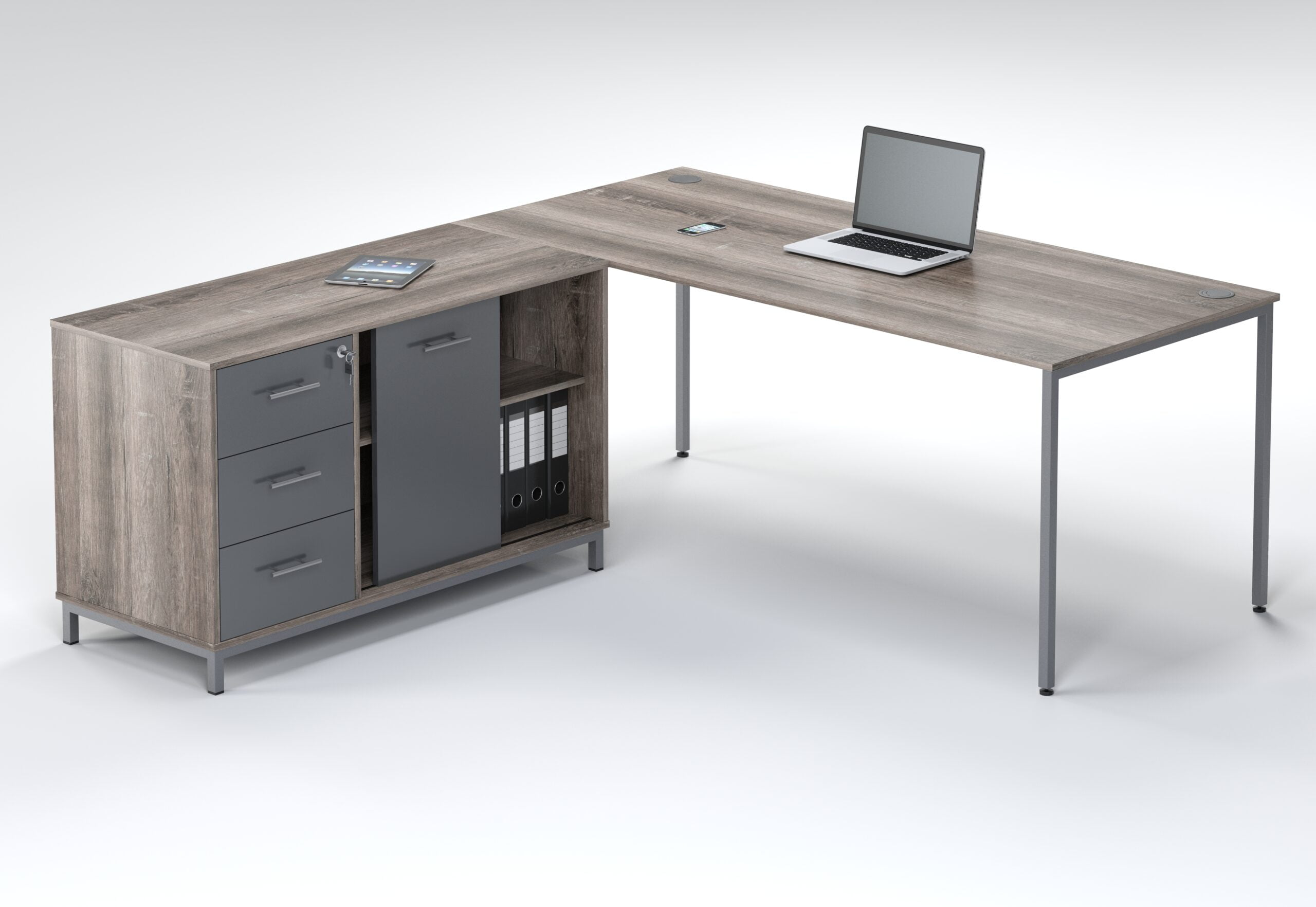 Metro 1800 Desk With 1200 Pedenza - Image 3