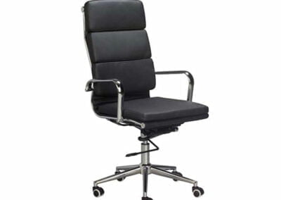 Eames Padded Hi Back With Swivel & Tilt Mechanism – Black